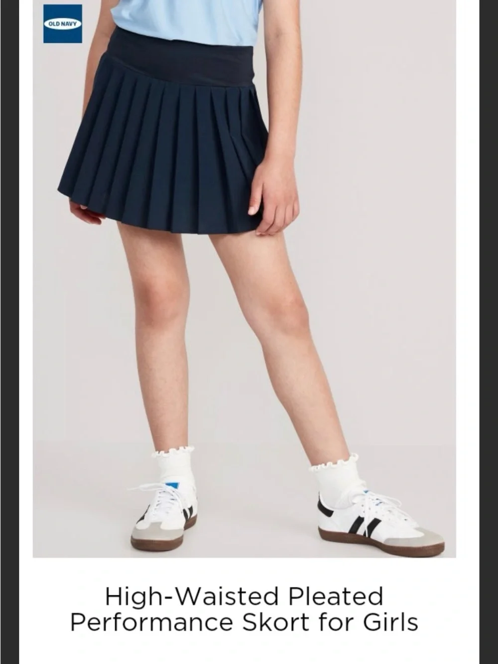 Old Navy Navy High-Waisted Pleated Performance Skort
